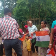 Har Ghar Tiranga Campaign organised by Tripura University in the adopted villages